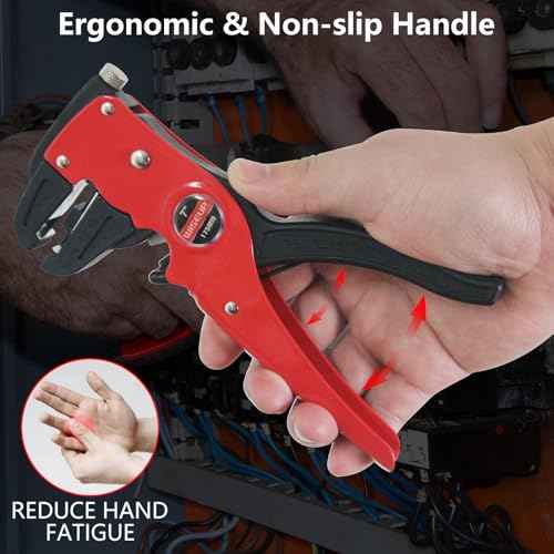 WISEUP Automatic Quick Strip Wire Stripper and Cutter,Eagle Nose Pliers (7-Inch) cable cutters£¬2 in 1 wire stripper cutter for Electrical Cables ¡¢Electronic and Automotive Repair Tool