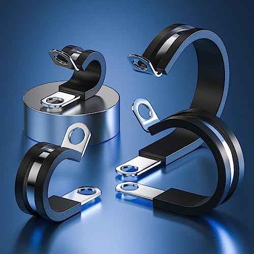 100 PCS 1/2 Inch Cable Clamps - 304 Stainless Steel, Insulated, Hose & Pipe Clamps