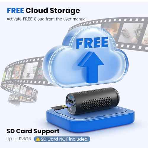 Hidden Camera, 2K Mini Nanny Cam with Free Cloud, Supports 2.4G/5G WiFi & No WiFi Needed Wireless Camera with Motion Detection & Night Vision for Baby/Pet Monitor/Home Security