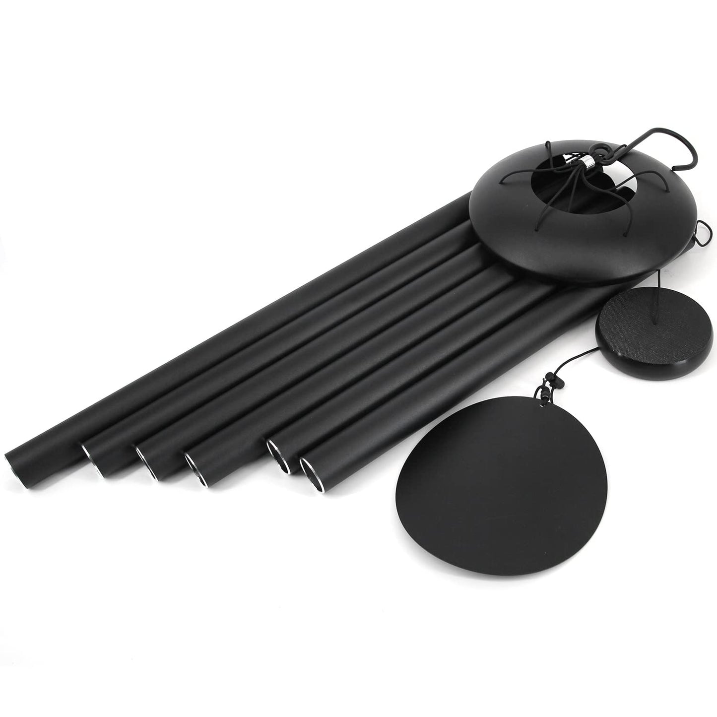 ASTARIN 45 in Memorial Wind Chimes Large with 6 Heavy Tubes, Large Deep Tone Wind Chimes Outdoor for Garden Hanging Décor,Sympathy Gifts. Black