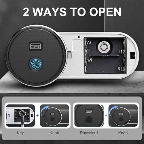 Safe Box with Fireproof Waterproof Bag, 0.5 Cub Small Home Safety Box with Key, Biometric Fireproof Personal Safes, Fingerprint Money Safe for Home Hotel Bedroom, Fingerprint Unlock