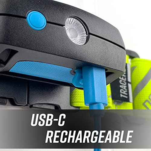 noxgear Tracer Add-On Chest Light - 500 Lumens, Rechargeable (USB-C), Weatherproof LED Running Light, Walking and Hiking - Bright Flood Beam - Comfortable - Dual-Modes