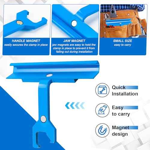 Magnetic PPC & PPF Clip, Cleat Tool for Ductwork, 6" Jaw and 4" Magnetic Clip Cleat Tool for HVAC, Easy to Operate, Crimpers