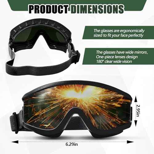 Welding Goggles Welding Safety Glasses Shade 5 IR Lens Cutting Torch Goggles Brazing Glasses for Men Eye Protection