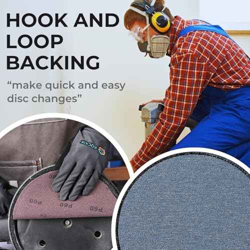 9 Inch Premium Ceramic Mesh Sanding Disc (Grit 60/80/120/180/240), Hook and Loop Mesh Disc 25 Pack Dust-Free Drywall Sandpaper Discs for Random Orbital Sander