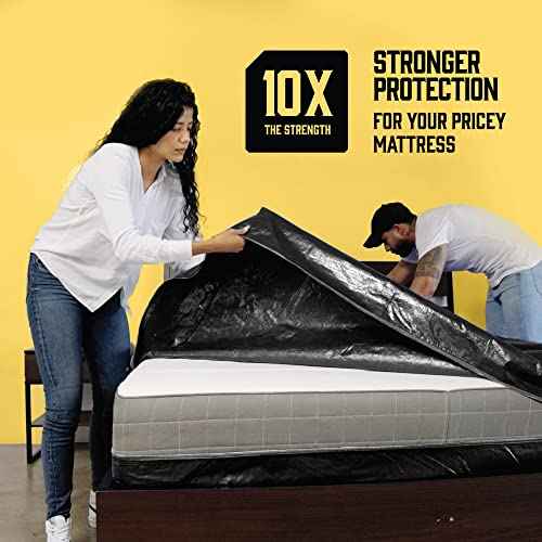 Mattress Bags for Moving with 8 Handles - Twin Size - Extra-Thick Mattress Bag for Moving - Reusable Mattress Storage Bag - Mattress Cover for Moving with Zipper, Moving Mattress Bag Protector Gray