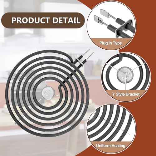 WB31M20 WB31M19 Black Porcelain Drip Pan Set & WB30M2 WB30M1 Electric Range Burner Element Unit Set by Cenipar-Compatible with GE Hotpoint Kenmore Range/Stove-Includes 2¡¿6¡± and 2¡¿8¡±
