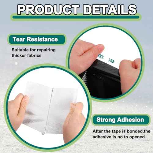 PATIKIL Awning Repair Tape 8m x 5cm Waterproof Canvas Tape High Adhesive Tear Repair Patch Kit for PVC Tarpaulin Tent Awning Fabric RV Sail Boat Cover, Black (2" x26.24ft)