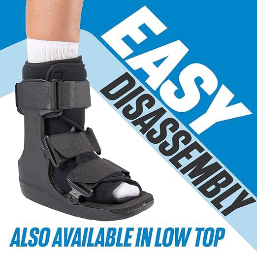 Centec Walker Boot (Non-Air) - Medical Grade Immobilization for Strains, Sprains & Stable Fractures | Breathable Material (Low Top, High Top) (HIGH TOP/XS)
