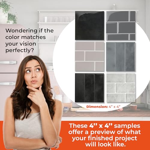 Smart Tiles Sample Kit Smart Tiles - Subway Dark Gray
