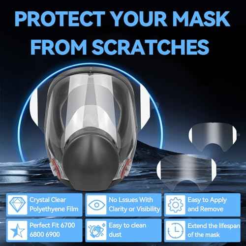15 Pack Peel Off Lens Cover Compatible for 6885, 6000, 6700, 6800, 6900 Series Respirator Mask, Protective Cover for 6800 Mask
