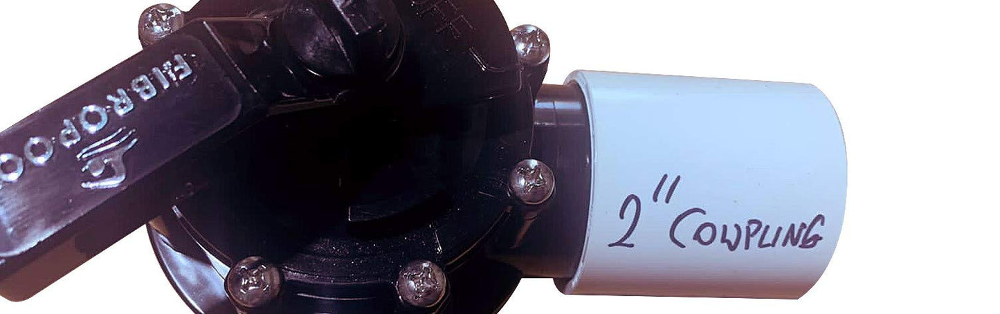Fibropool Swimming Pool Inline Diverter Valve - 1 1/2 Inch-2 Way Posi-Seal & Non Lube Replacement Valve for Pools & Spas Posi-Close Slip Valve, PTFE Seal, CPVC Body, Heaters,Chlorine &Salt Systems