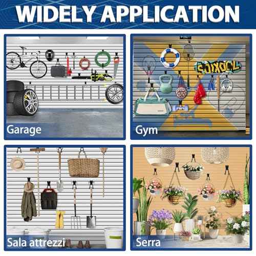Slatwall Accessories 14PC,Slatwall Hooks with 1 Extra Round Strengthen Welding Spot,Slat Wall Hanging Hooks and Hangers,5 Sizes with Extension Cord Organizer(Black)