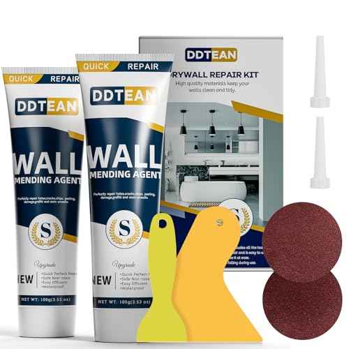 Drywall Repair Kit,2 Pack Wall Mending Agent,Wall Spackle with Scraper, Wall Surface Hole Fill Quick and Easy Solution, white