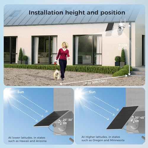 Hiseeu Solar Wireless Security Camera, 2.4G WiFi, Full HD Night Vision, Pan-Tilt Control, Smart Motion Detection, Two-Way Audio, IP66 Waterproof, 100% Wireless Camera Ideal for Home & Business
