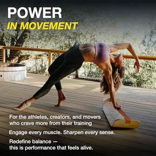 GIBBON SlackBoard - GiBoard Balance Board Kids & Adults - Slackline Balance Trainer - Slack Board Core Workout Equipment Home Gym Training - Standing Desk Exercise - Yoga, Agility, Pilates & More