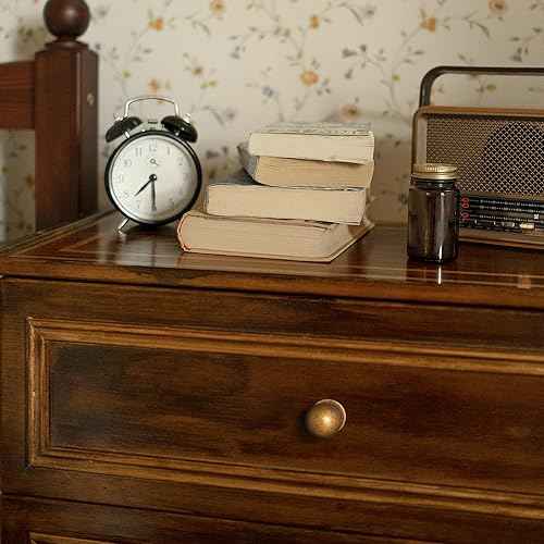 Set of 24 -Sleek Round Antique Brass Cabinet Knobs - Retro and Minimalist Hardware for Stylish Home Enhancement - 1 Inch Diameter