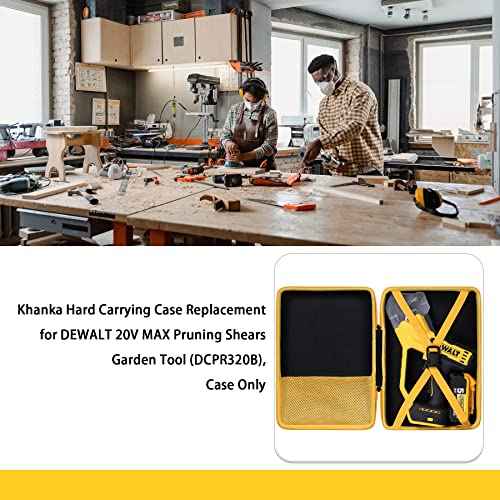 Khanka Hard Storage Case Replacement for DEWALT 20V MAX Cordless Pruning Shears Garden Tool (DCPR320B), Case Only