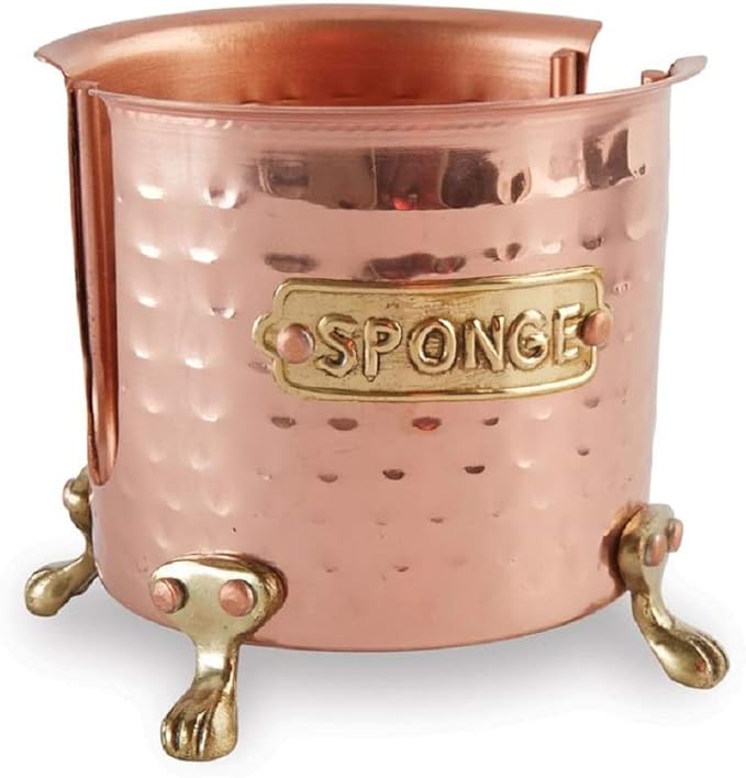 Mud Pie Kitchen Sponge Holder Caddy, Copper