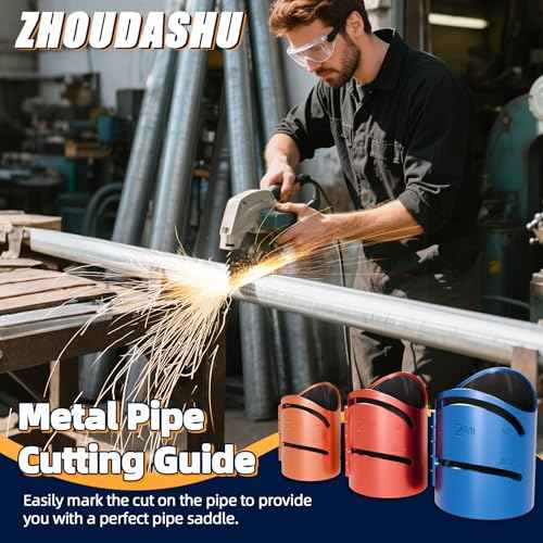 Pro Pipe Cutting Guide Kit, Metal Pipes Saddle Template for Angle Cuts, Magnetic Pipe Coping/Notching Tool Includes Sizes:1-7/8", 2-3/8", 2-7/8", Precision Cuts at 22.5¡Æ, 45¡Æ, 90¡Æ-3 PCS