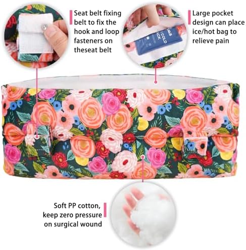 Mastectomy Pillow, Hysterectomy Pillow, Heart Pillow after Heart Surgery, Port Pillows for Chemo Patients Seatbelt C Section Pillow, Pacemaker Seatbelt Protection, Breast Cancer Gifts for Women