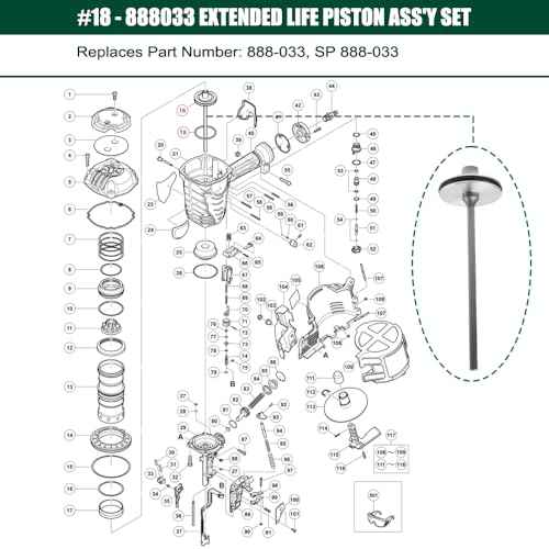 2PC 888-033 Aftermarket Piston Driver For Hitachi NV90AG Coil Nailer, Replacement Piston 888-033 for Metabo NV90AGS Coil Nailer Replaces SP 888033, 888033 Piston Driver