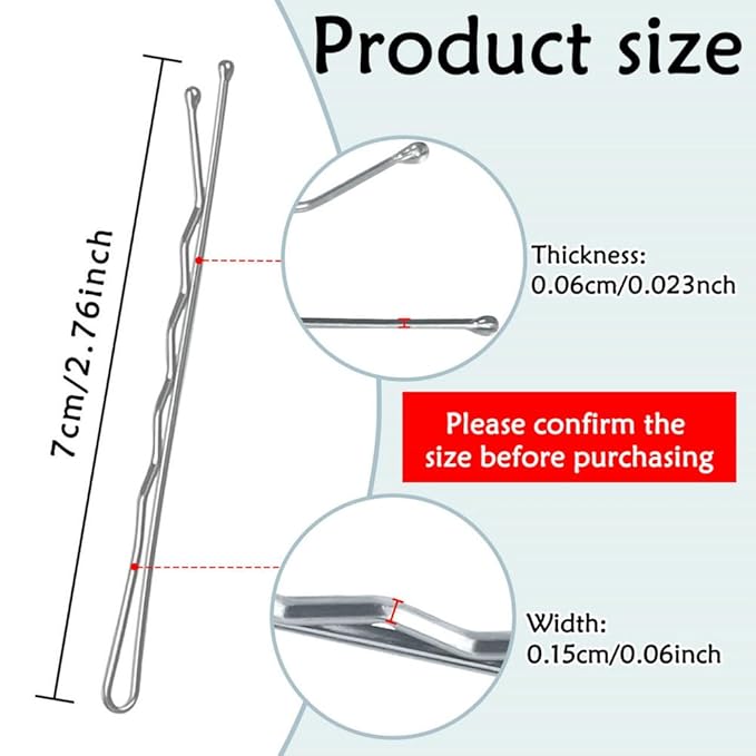 YINGFENG 220PCS 2.76 Inch Silver Bobby Pins for Women, Large Bobby Pins with Box, Reusable Non Slip Hair Pins, Great for Thick Hair