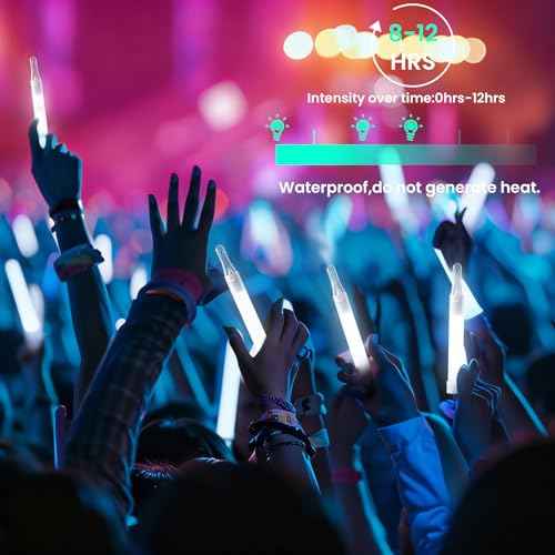 Soulchen 50 Pack White Glow Sticks 4" Bright Emergency Glow Sticks Bulk with 8-12 Hours for Use As Emergency Flares and Hiking Safety Gear or Concerts Weddings Raves Carnivals Parties Decor Events