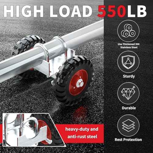 6 inch Rolling Gate Wheel-Heavy Duty Rubber Wheel for Chain Link Fence, Driveway Rolling or Sliding Metal Gates (1 Pack, Red)