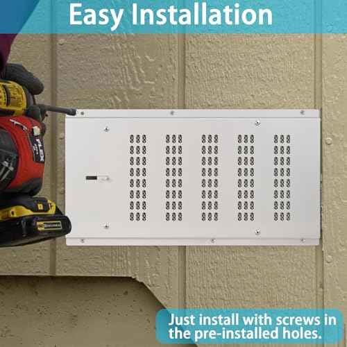Foundation Vent Cover Crawl Space Vent Cover for Foundation Garage Attic Home Improvement,Fit 16¡±x8¡± Rough Opening,Outdoor Crawl Space Air Wall Vent Cover with Damper&Screen Reduce Moisture,White,3PK