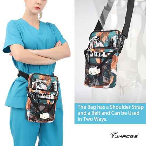 Tuhaoge Nurse Fanny Pack with Tape Holder, Nurse Pocket Organizer for Medical Professionals£¬12 Pockets Nurse Waist Bag£¨THHS-KB-YellowShuYe£©