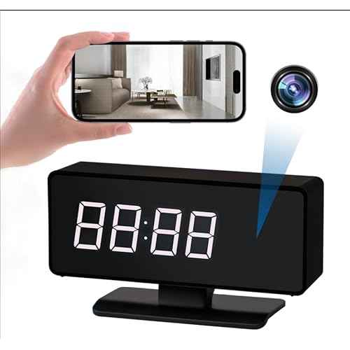 Clock Camera - Full HD 4k Wireless Camera - WiFi Nanny Cam for Home Indoor Security - WiFi & Bluetooth Connection Full Color Night Vision