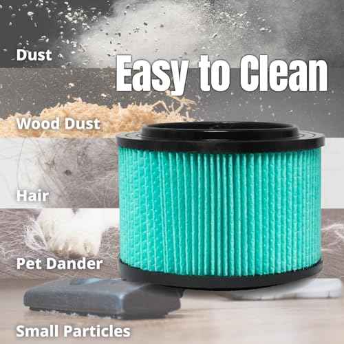 POWERTEC 16950 HEPA Cartridge Filters for Craftsman 2PK, Fits Craftsman 9-16950, 9-17810, 17810, CMXEVBE17612 3-4 Gallon Wet/Dry Vacuums (75090)