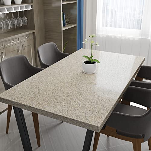 CRE8TIVE Light Brown Granite Contact Paper for Countertops Waterproof Granite Wallpaper Peel and Stick Removable Marble Countertop Contact Paper Self Adhesive Vinyl Paper for Kitchen Table Top 12"x80"