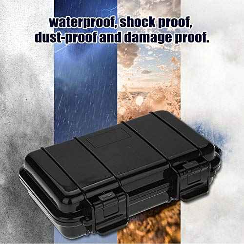 SEIWEI Outdoor Sealed Waterproof Safety Case Plastic Tool Dry Storage Box For Electronic Equipment Camping Outdoor Tool - Professional Waterproof Box(C), Black (MMZ-HA5272C-RT)