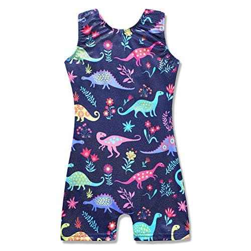 HOZIY Gymnastics Leotards for Girls Unicorn Aurora Rainbow Mermaid Dinosaur Cupcake Sparkle Biketard Toddlers Kids Children