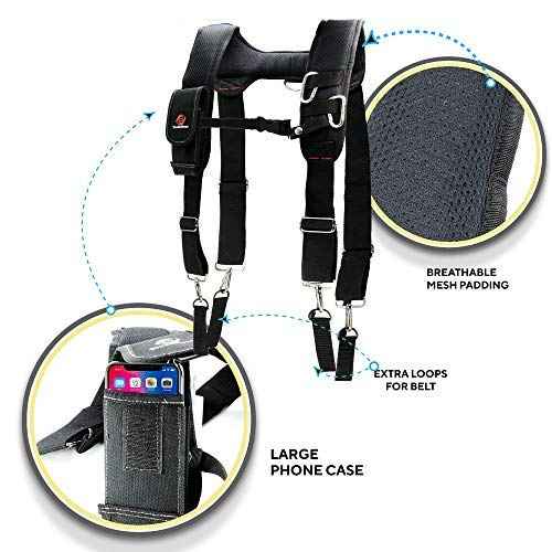 TradeGear Electrician¡¯s 4-Point Suspender Harness ? Designed for Comfort & Durability ? Ideal for All Electrician Tools