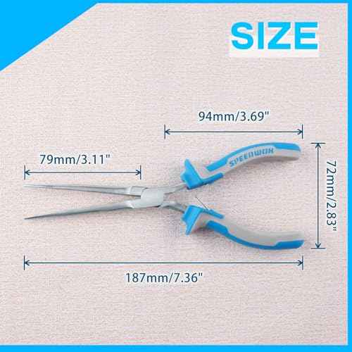 SPEEDWOX Micro Extra Long Needle Nose Pliers Mini Needle Nose Pliers fishing small needle nose pliers for jewelry making mini pliers jewelry making pliers long needle nose pliers hand tools