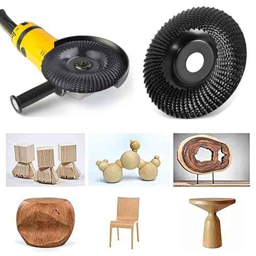 Wood Carving Disc 4 1/2 Inch for Angle Grinder Grinder Wheel Disc,Wood Shaping Grinding Wheel with 7/8¡± to 5/8" Arbor
