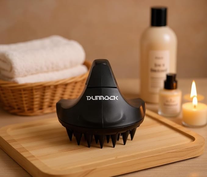 Dunnock Manual Scalp Massager & Shampoo Brush (Black) Ã¢ÂÂ Designed to give You a Salon-Like Scalp Treatment at Home Turn Every Wash Dandruff Comb Into a Spa Experience Silicone Hair Shampoo Brush.
