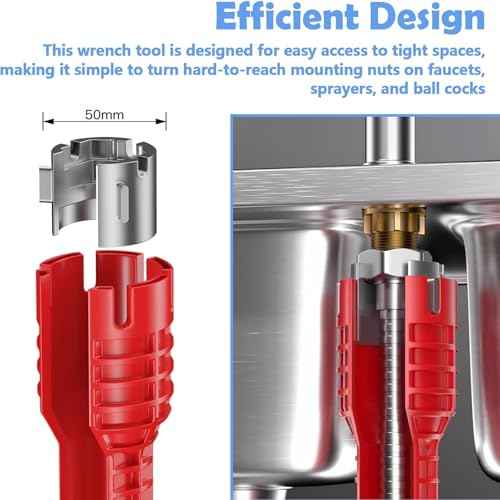 Multifunctional Sink Tool 14-in-1, Faucet & Sink Installer Wrench Tool, Assistant Tool for Plumbing Installation & Repairs in Kitchen, Bathroom, Toilet, and Under-Sink Pipes
