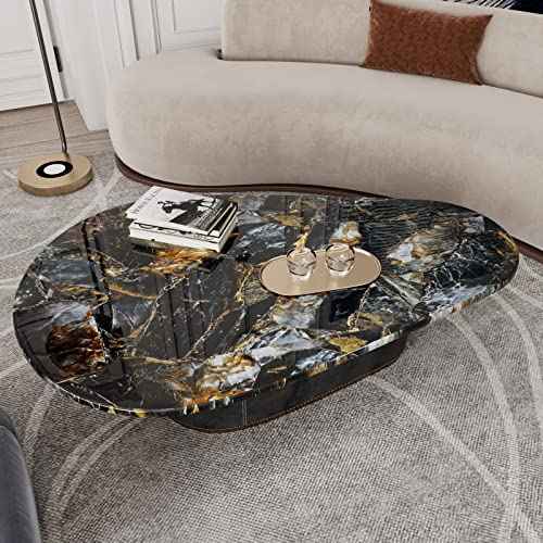 CRE8TIVE Glossy Slate Gold Marble Contact Paper Marble Wallpaper Peel and Stick Countertops for Kitchen Waterproof Self Adhesive Removable Marble Vinyl Paper for Counter Top Cabinets Shelves 12"x80"