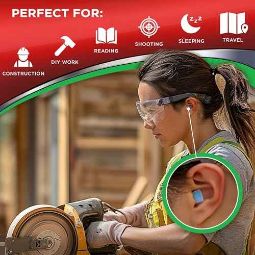 HEAROS Xtreme Foam Earplugs, 33dB NRR Ear Plugs, 100 Pairs, Foam Ear Plugs Noise Reduction & Hearing Protection