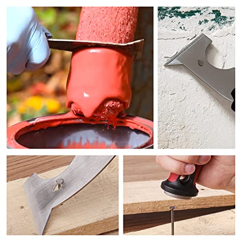 HAUTMEC Putty Knife Scraper, Scraper, Paint knife, Caulk Removal Tool, Painters Tool, Paint Can Opener, Paint Remover for Wood, Wallpaper Scraper, Painting Tool (1pc-3" 8-in-1)