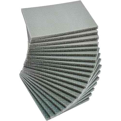 20 PCS 3 x 4 Inch 2000 Grit Sanding Sponge, Ultra Fine Sanding Sponges Pads, Soft Foam Hand Sander Block Wet Dry Sandpaper for Model Drywall Metal Wood Furniture Polishing (2000 Grit)