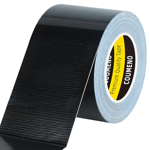 Heavy Duty Single Side Duct Tape,2in x 33FT,Strong Adhesive High Strength,Versatile Mesh Adhesive Tape for Easy Sealing, Repairing and Bonding Indoors and Outdoors,Black