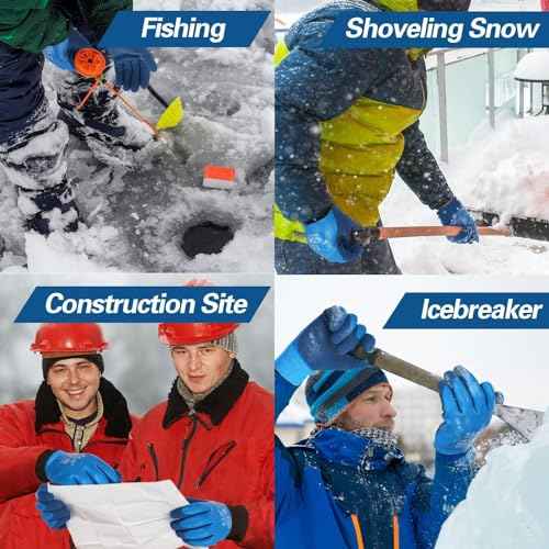 Waterproof Winter Work Gloves for Men Thermal Insulated Gloves Warm Freezer Working Gloves for Cold Weather