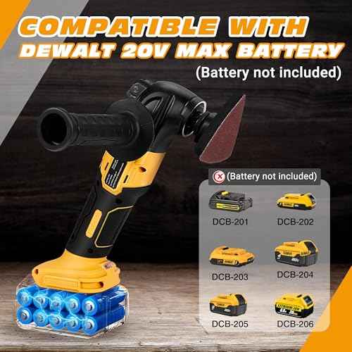 No Battery | Cordless Oscillating Multi-Tool Compatible with DeWalt 20V MAX Batteries,Brushless Motor (6000-20000 OPM), 6-Speed, 4¡Æ Swing Angle, 23-Piece Accessory Kit for Sanding, Cutting & Scraping