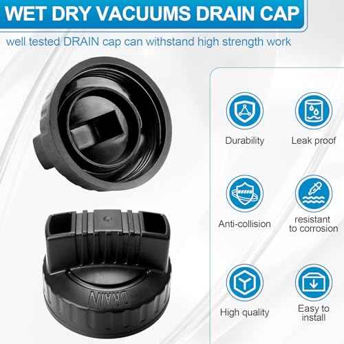 47922 Vac Drain Cap Compatible with Ridgid Shop Vacuum Cleaner, 1.97'' ID Wet/Dry Vacuum Replacement Drain Cap£¨2pack£©