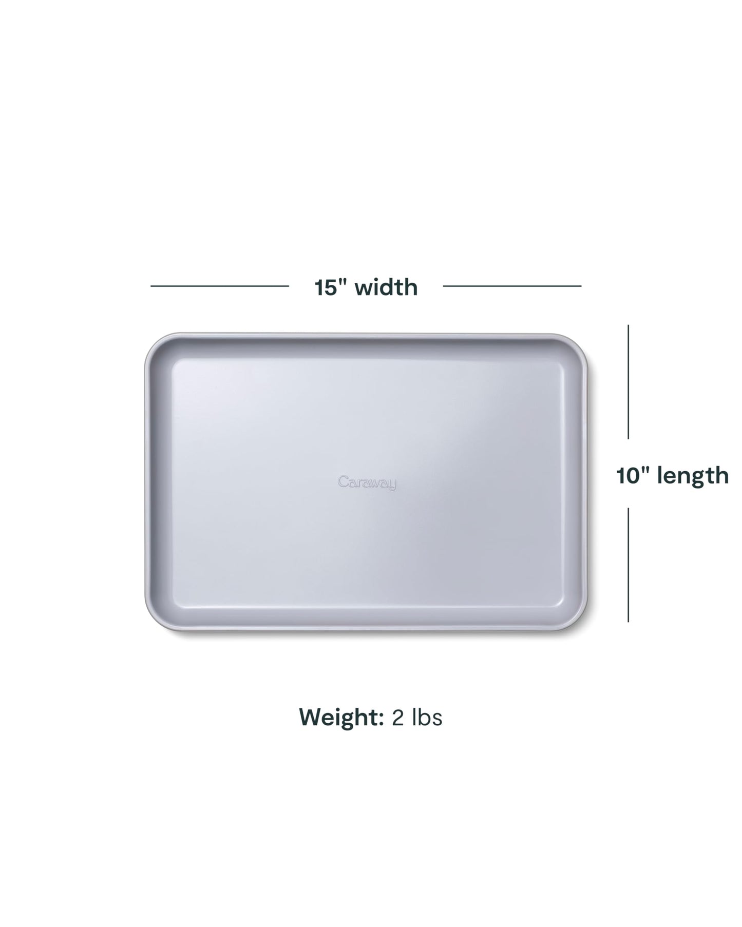 Caraway Non-Stick Ceramic Medium Baking Sheet - Naturally Slick Ceramic Coating - Non-Toxic, PTFE & PFOA Free - Perfect for Baking, Roasting, and More - Medium (15" x 10") - White